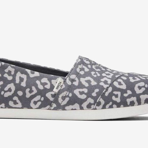 Womens Toms Grey Cheetah Alpargata size 9 - Picture 2 of 6